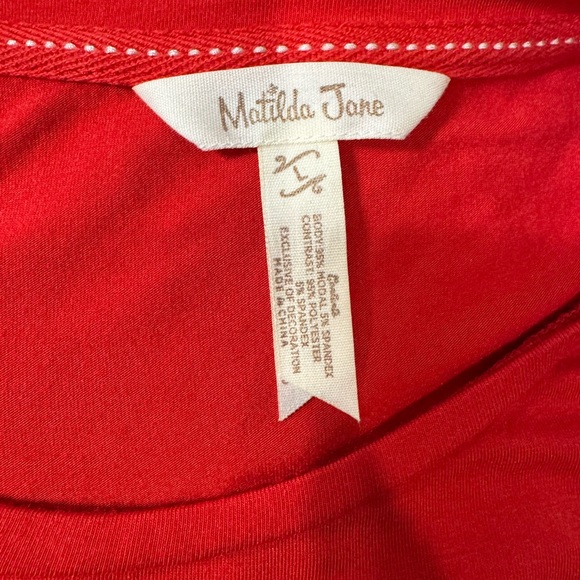 Matilda Jane Red Flutter Sleeve Sundress Casual - Picture 2 of 2